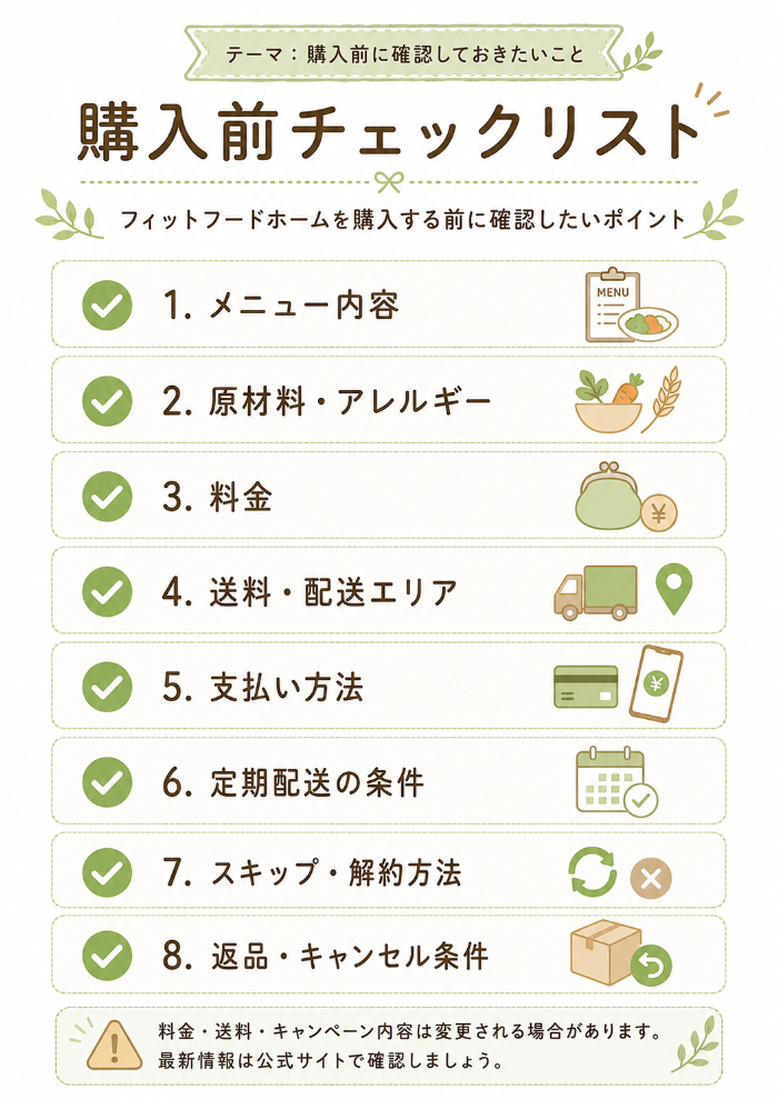 購入前チェックリスト図解