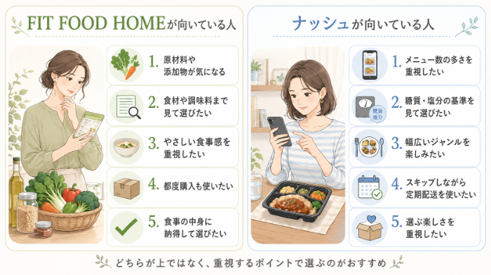 向いている人の違いを整理する図
