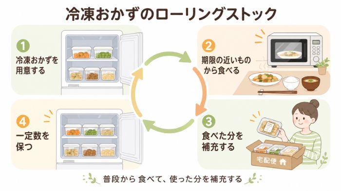 冷凍おかずのローリングストック
