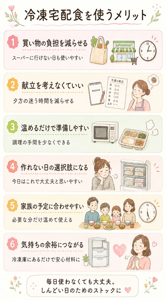 冷凍宅配食を使うメリット