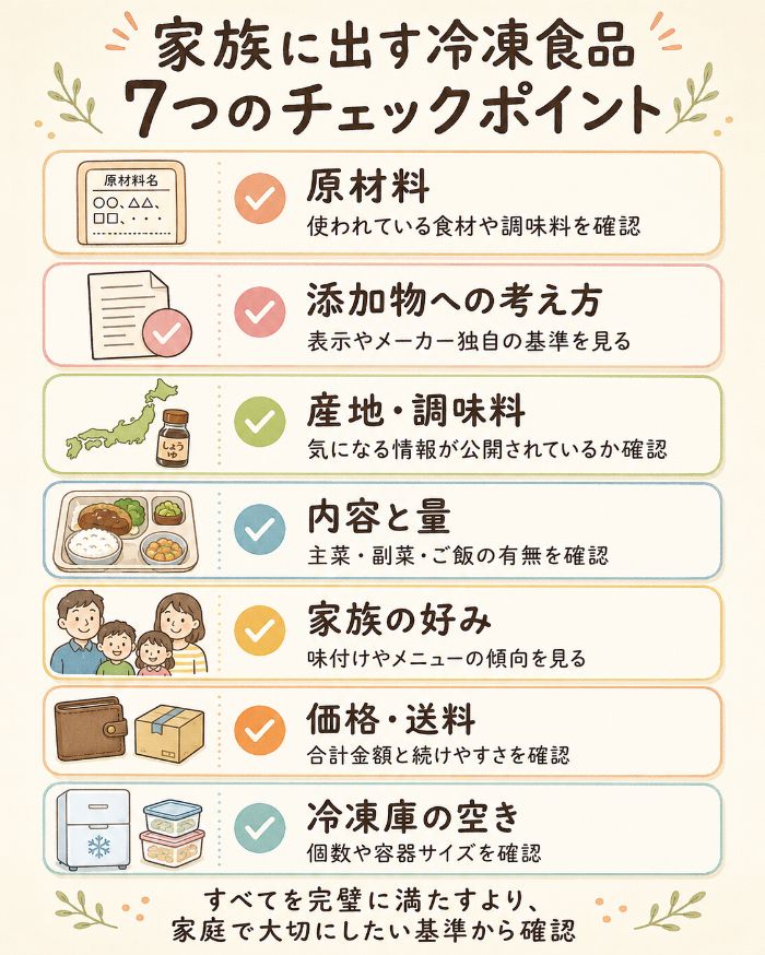 冷凍食品を選ぶ7つの確認ポイント