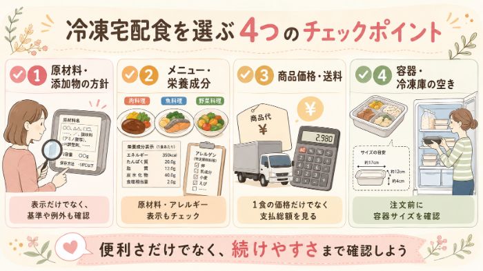 冷凍宅配食の選び方